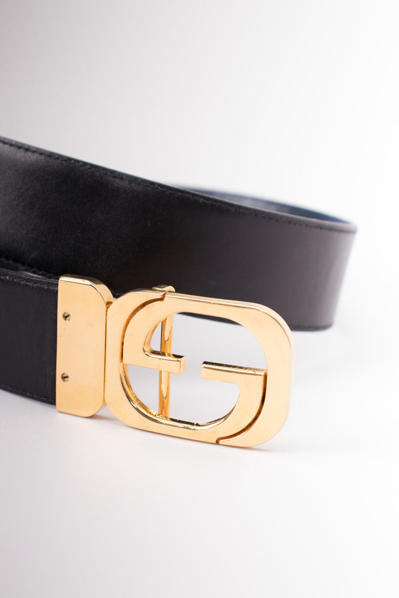 Gucci Vintage Interlocking GG Reversible Leather Belt