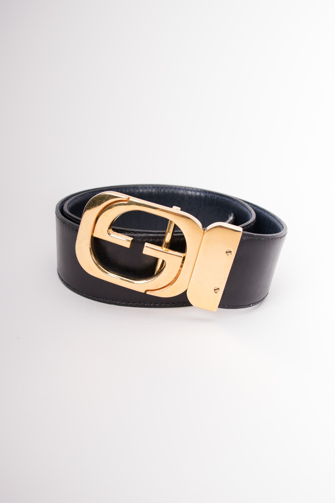 Gucci Vintage Interlocking GG Reversible Leather Belt