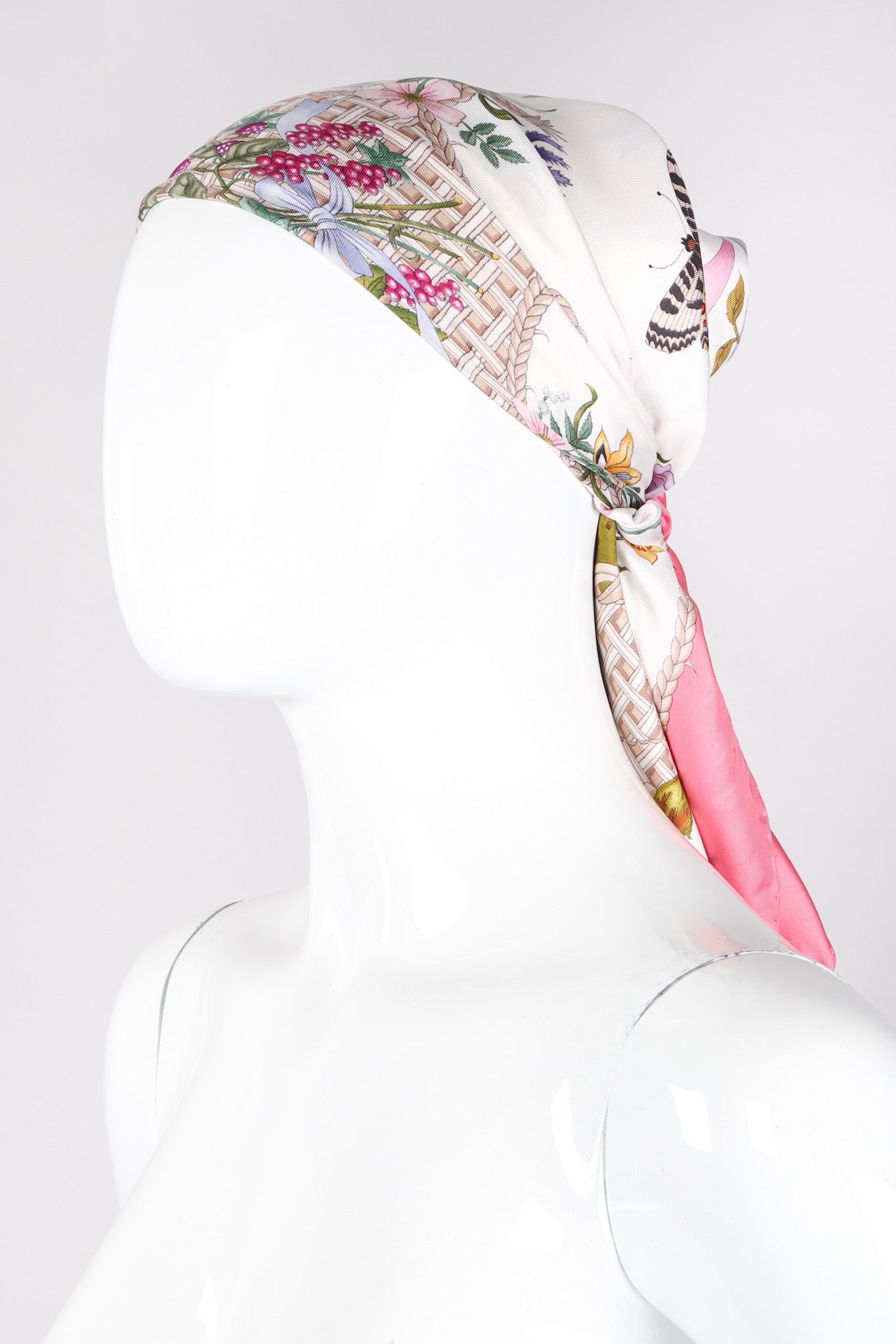 Recess Los Angeles Vintage Gucci Vittorio Accornero Floral Butterfly Scarf