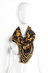 Vintage Gucci Baroque Bridle & Horsebit Silk Scarf on Mannequin at Recess Los Angeles