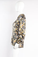 Abstract Chain Print Popover Shirt