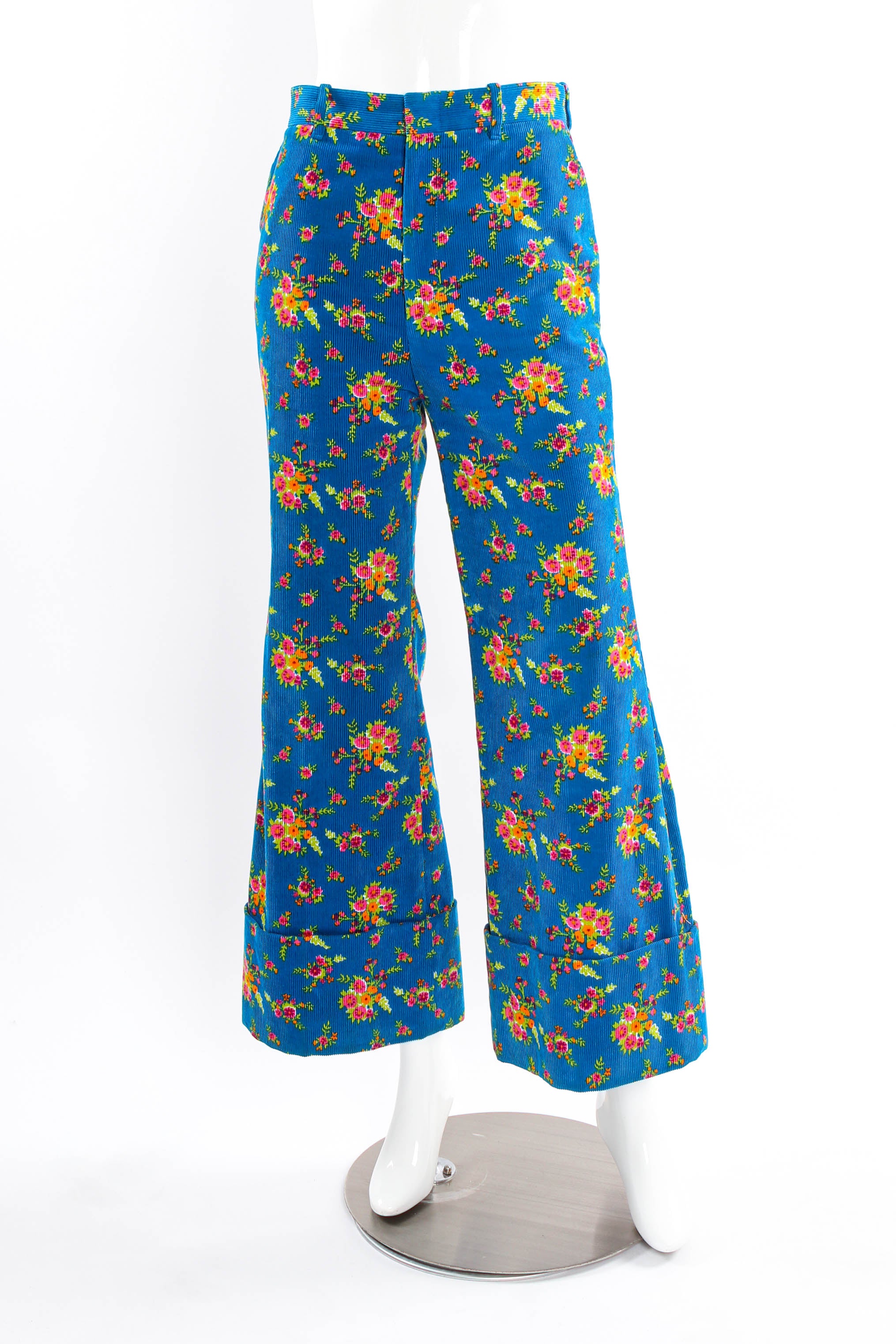 Gucci 2017 Pre-Fall Floral Cropped Corduroy Pant mannequin front @ Recess LA 