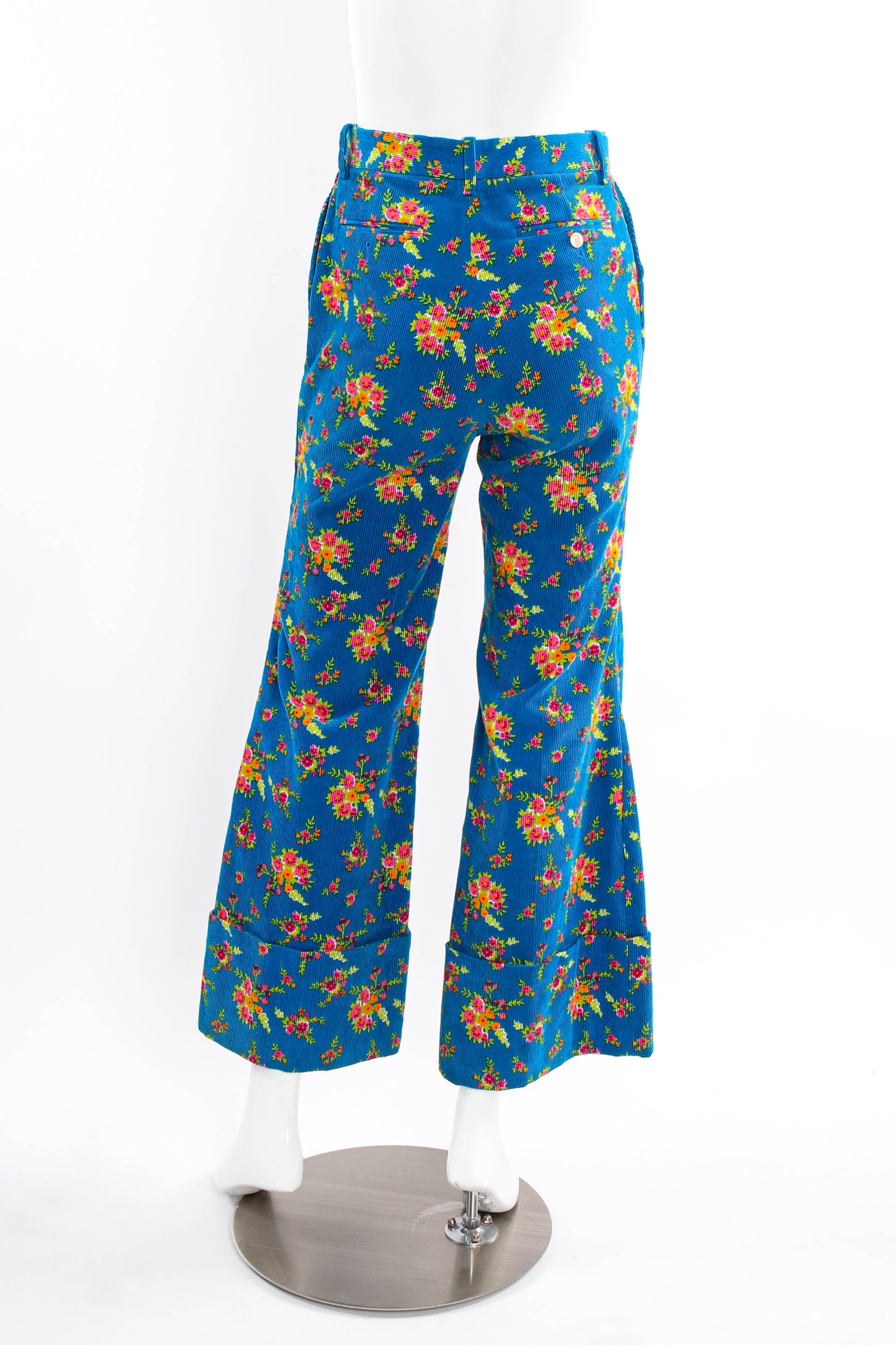 Gucci 2017 Pre-Fall Floral Cropped Corduroy Pant mannequin back @ Recess LA 