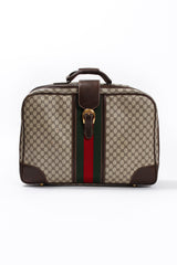 Vintage Gucci Monogram Stripe Suitcase front at Recess Los Angeles