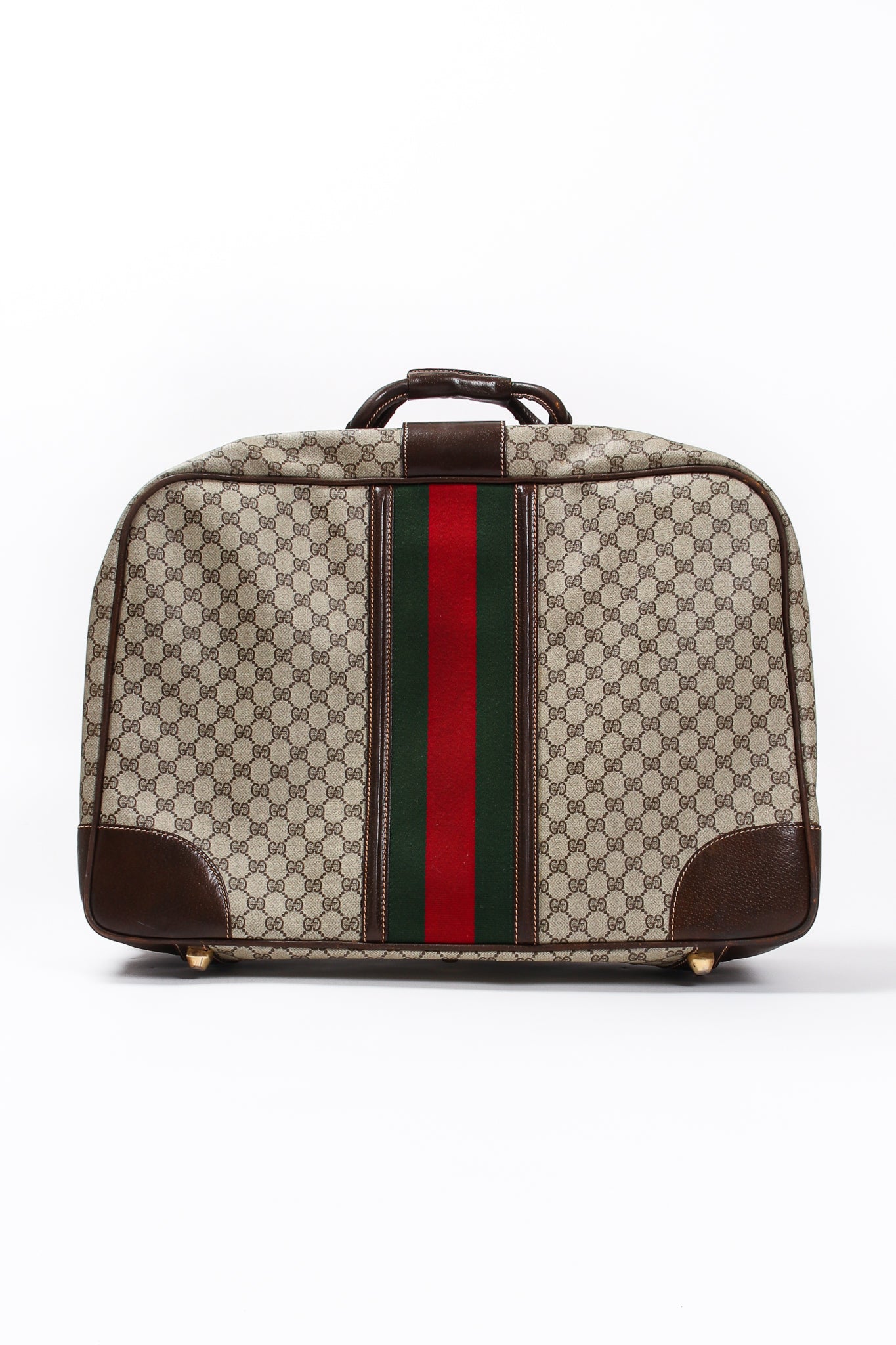 Vintage Gucci Monogram Stripe Suitcase back at Recess Los Angeles