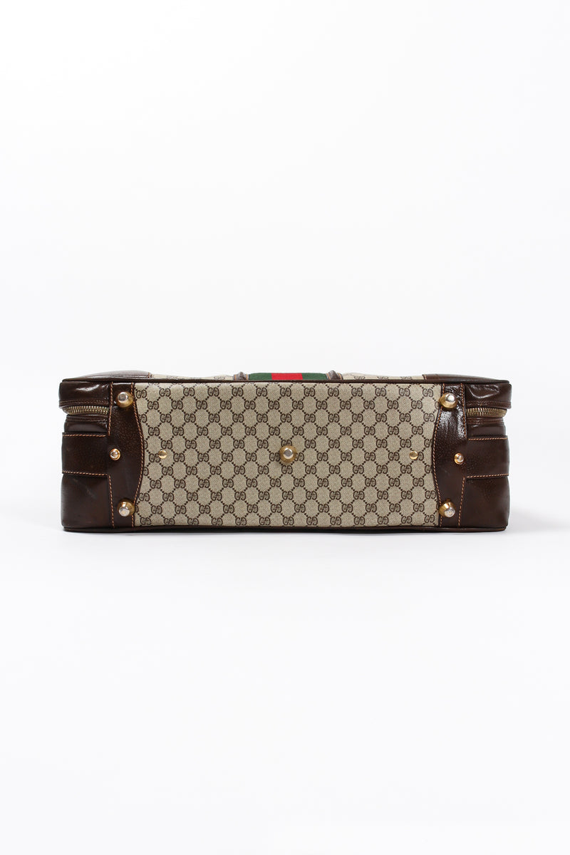 Vintage Gucci Monogram Stripe Suitcase bottom at Recess Los Angeles