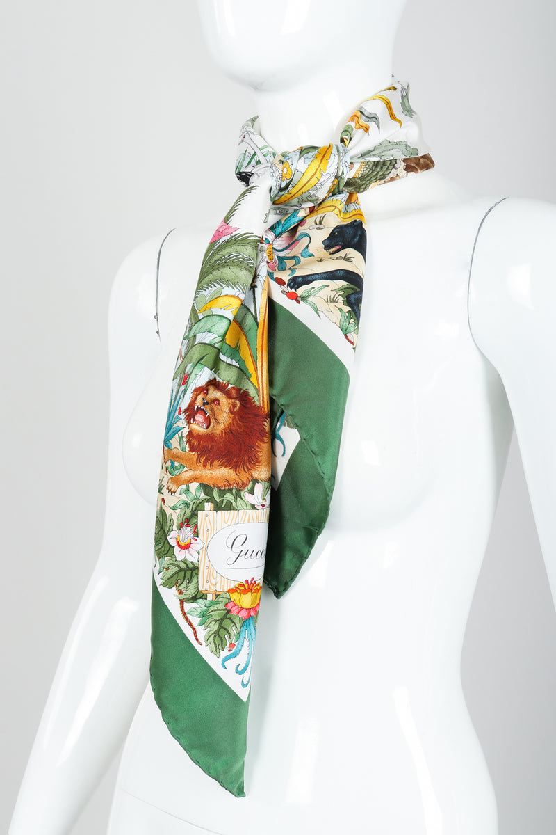 Vintage Gucci deadstock Vittorio Accornero The Jungle Scarf on Mannequin at Recess Los Angeles