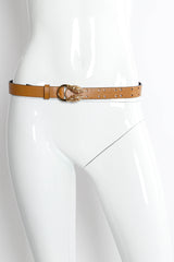 Vintage Gucci Dionysus Double Dragon Leather Belt mannequin hip @ Recess Los Angeles