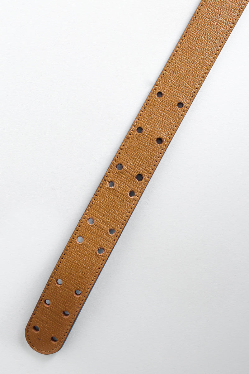 Vintage Gucci Dionysus Double Dragon Leather Belt front pinholes @ Recess Los Angeles