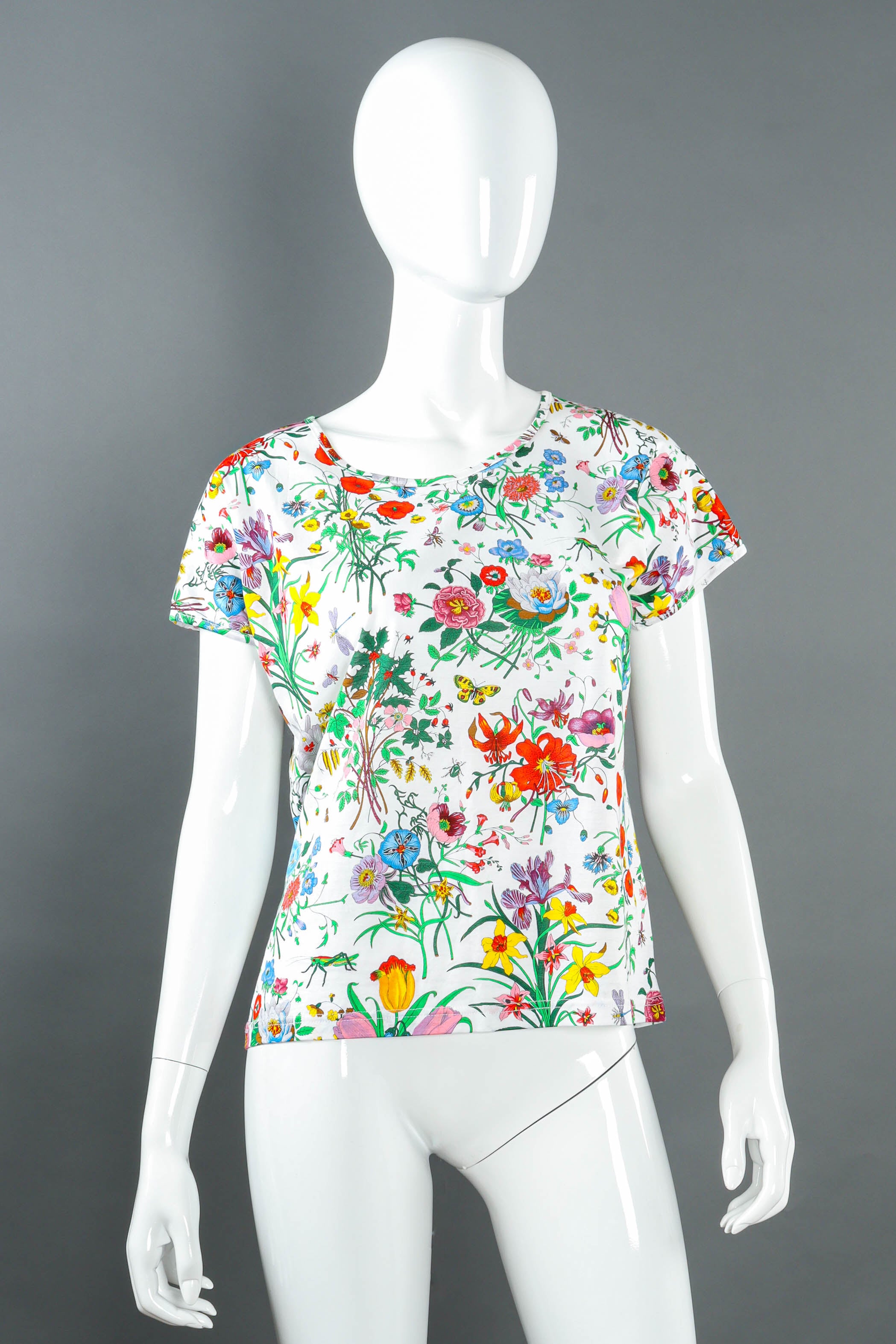 1980s Vintage Gucci Wild Botanical Top mannequin front @ Recess LA