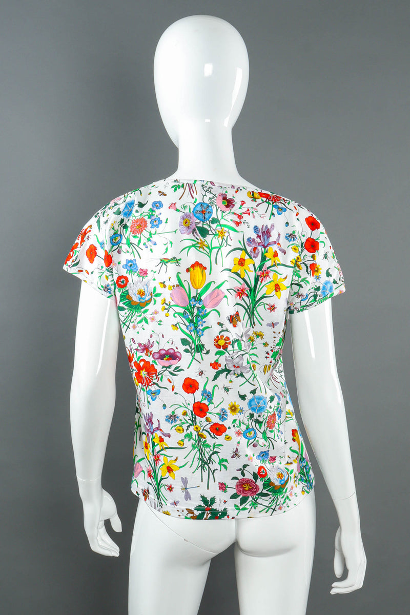 1980s Vintage Gucci Wild Botanical Top mannequin back @ Recess LA