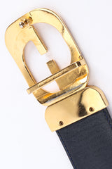 Vintage Gucci Logo Buckle Leather Belt signed @ Recess LA