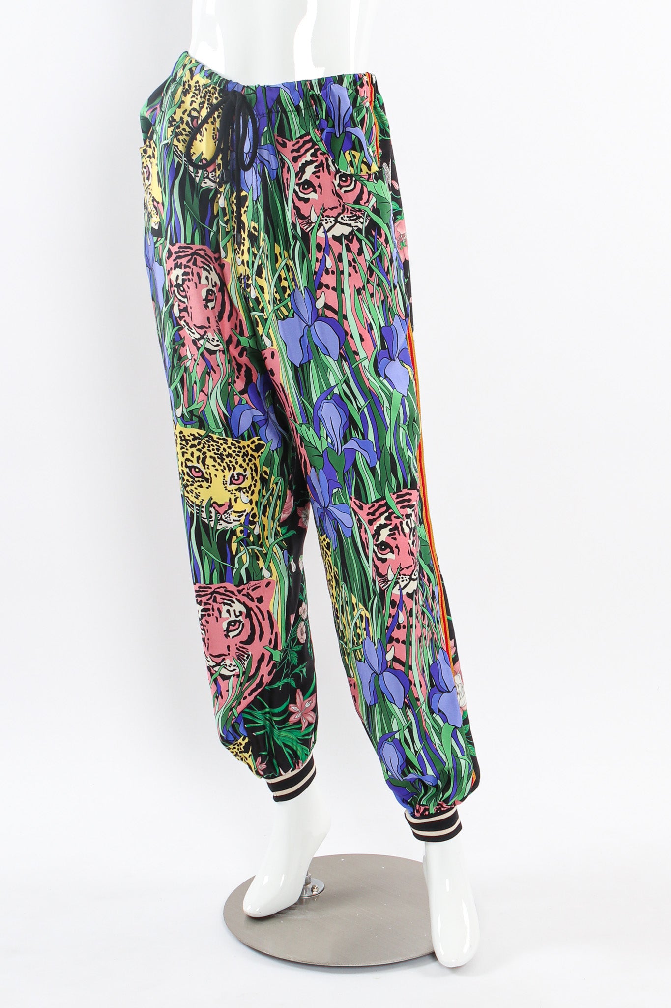 Gucci 2019 A/W Feline Garden Silk Pant mannequin front angle @ Recess LA