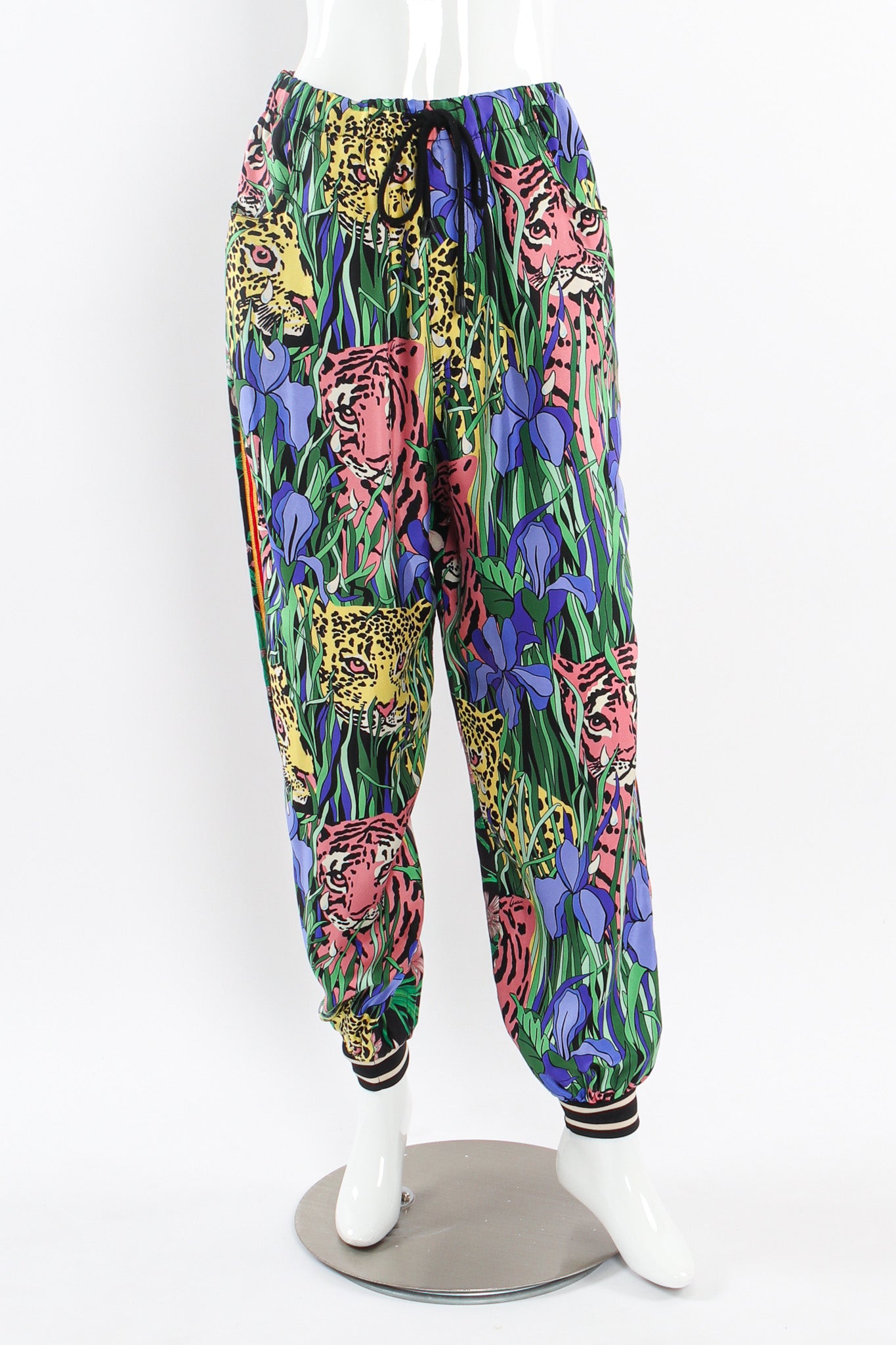 Gucci 2019 A/W Feline Garden Silk Pant mannequin front @ Recess LA