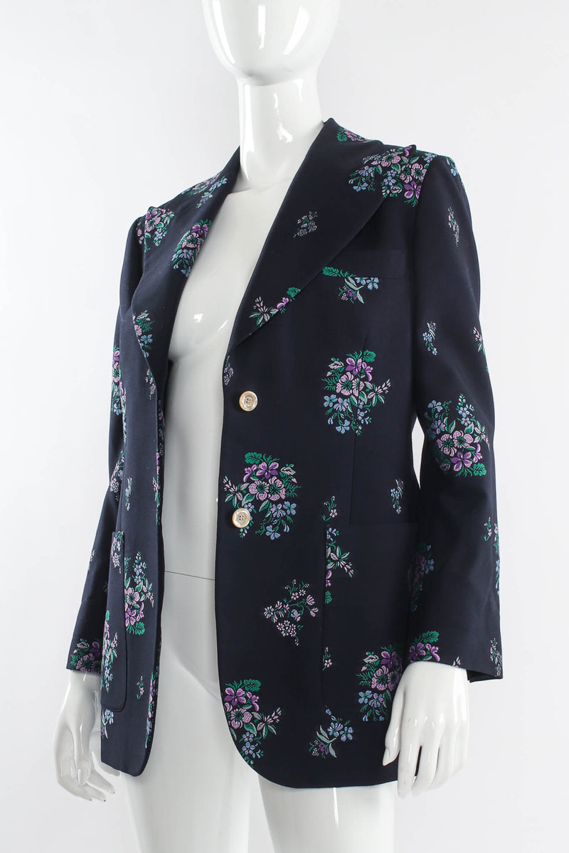 Vintage Gucci Floral Wool Blend Blazer mannequin angle @ Recess Los Angeles