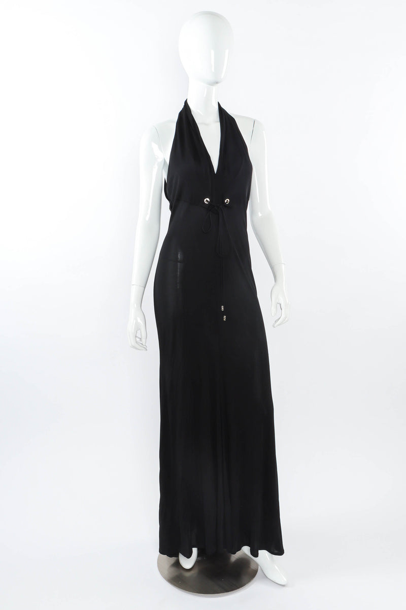 Vintage Gucci Slinky Halter Dress mannequin front  @ Recess LA