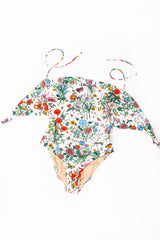 Vintage Gucci Flora Print Maillot Swimsuit flat at Recess Los Angeles