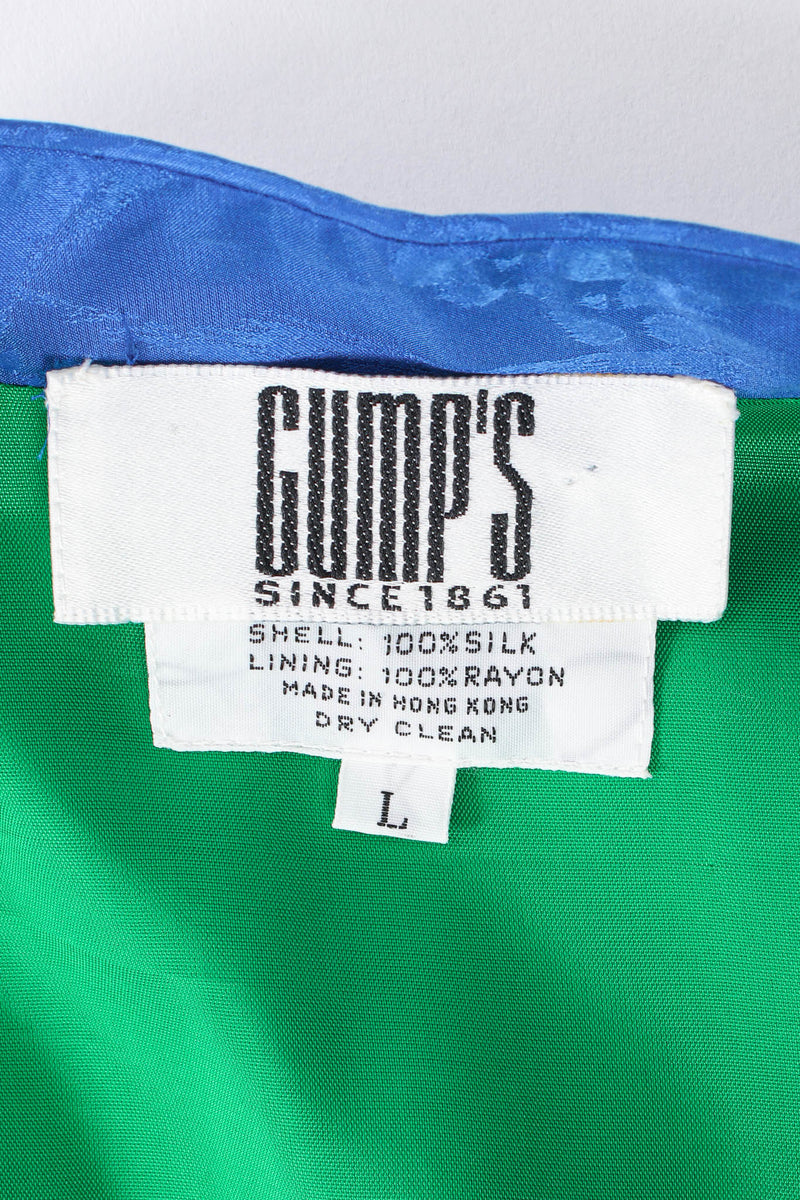 Vintage Gump's Floral Jacquard Duster Jacket label at Recess Los Angeles