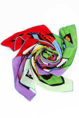 Vintage Guy Laroche Butterfly Mosaic Scarf roll at Recess Los Angeles