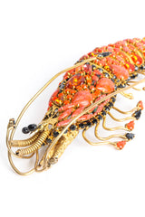 Vintage Hanna Bernhard Jewel Prawn Brooch Necklace head close @ Recess Los Angeles