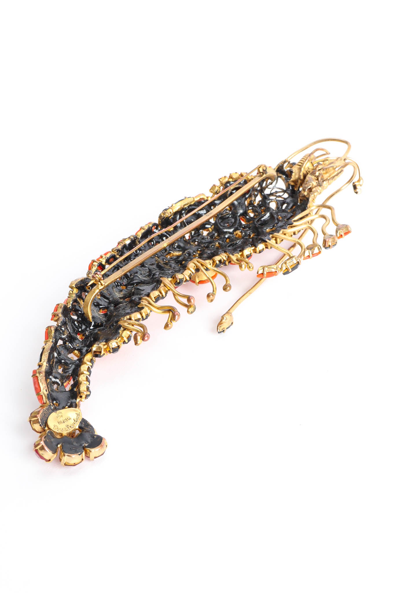 Vintage Hanna Bernhard Jewel Prawn Brooch Necklace reverse brooch @ Recess Los Angeles