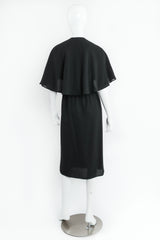 Vintage Halston Open Back Capelet Wrap Dress on Mannequin Back at Recess LA