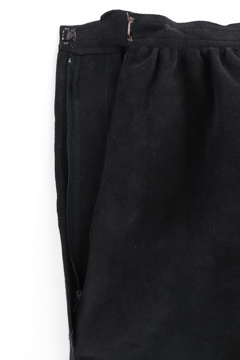 Vintage Halston Ultrasuede Palazzo Pant side zipper opening @ Recess LA