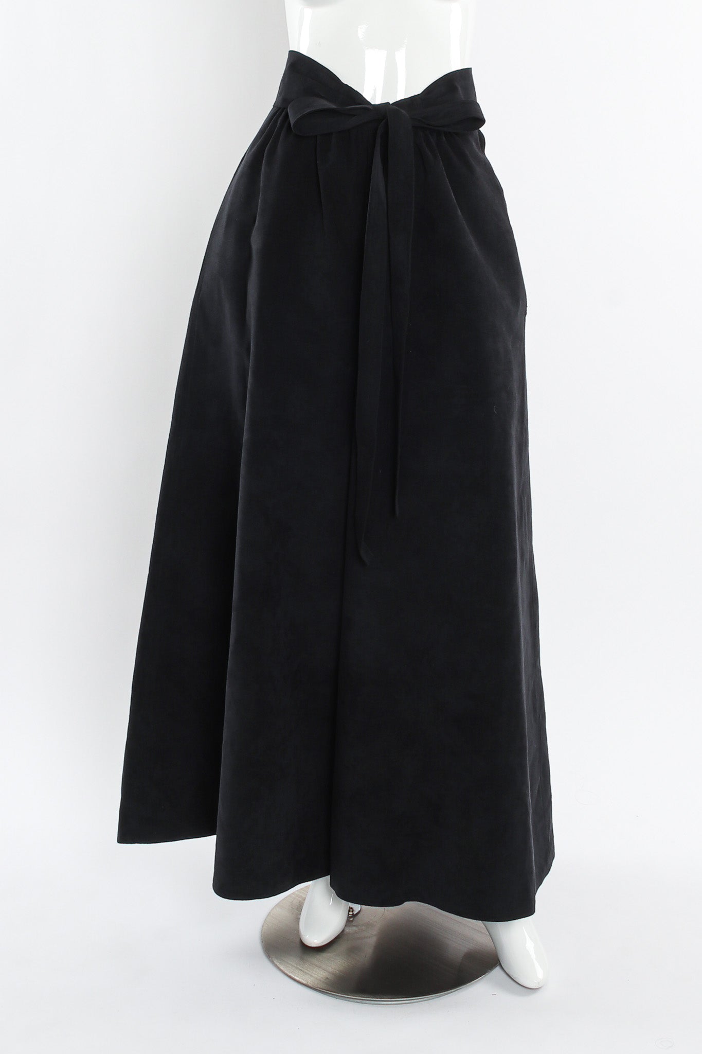 Vintage Halston Ultrasuede Palazzo Pant mannequin front @ Recess LA