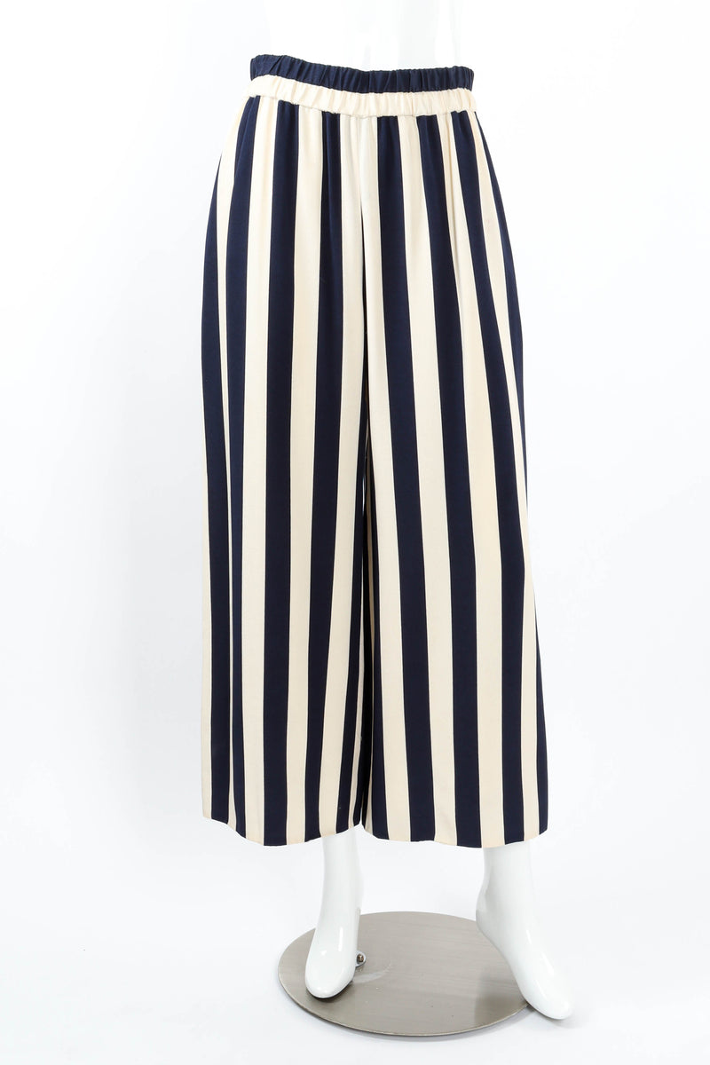 Vintage Hanae Mori Nautical Stripe Culotte on mannequin front @ Recess LA