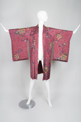 Japanese Floral Rose Blossom Gucci Style Vintage Kimono