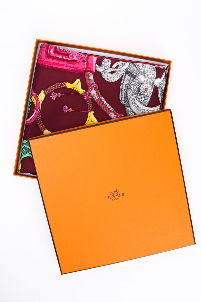 Vintage Hermes Anne Faivre Bracelets De Lumière Silk Scarf box at Recess Los Angeles