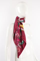 Vintage Hermes Anne Faivre Bracelets De Lumière Silk Scarf on mannequin at Recess Los Angeles