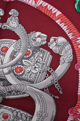 Vintage Hermes Anne Faivre Bracelets De Lumière Silk Scarf print detail at Recess Los Angeles