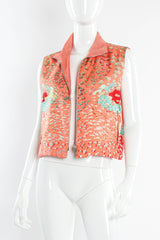 Vintage Hermés Reversible Silk Clownfish Vest mannequin open zipper @ Recess Los Angeles