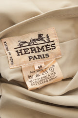 Vintage Hermés Motor Club Silk Print Bomber Jacket label at Recess Los Angeles