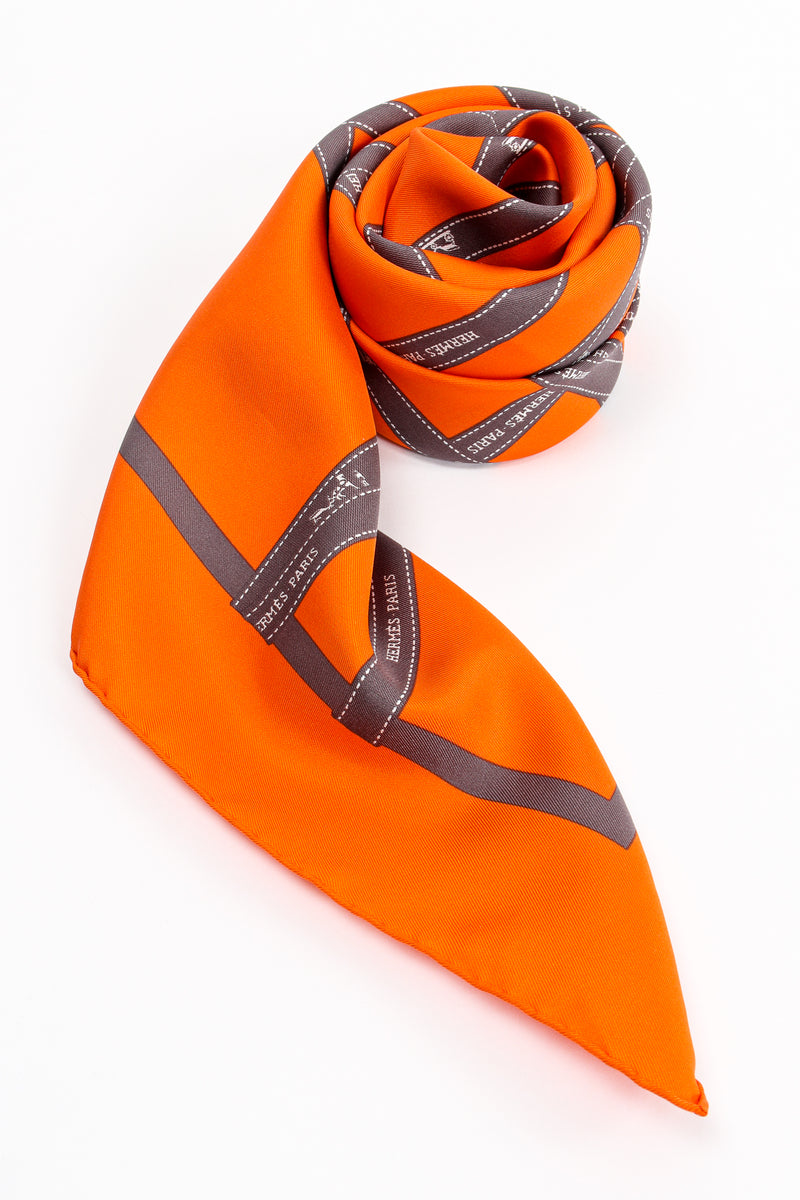 Vintage Hermès Carre 90cm Bolduc Ribbon Print Scarf at Recess Los Angeles