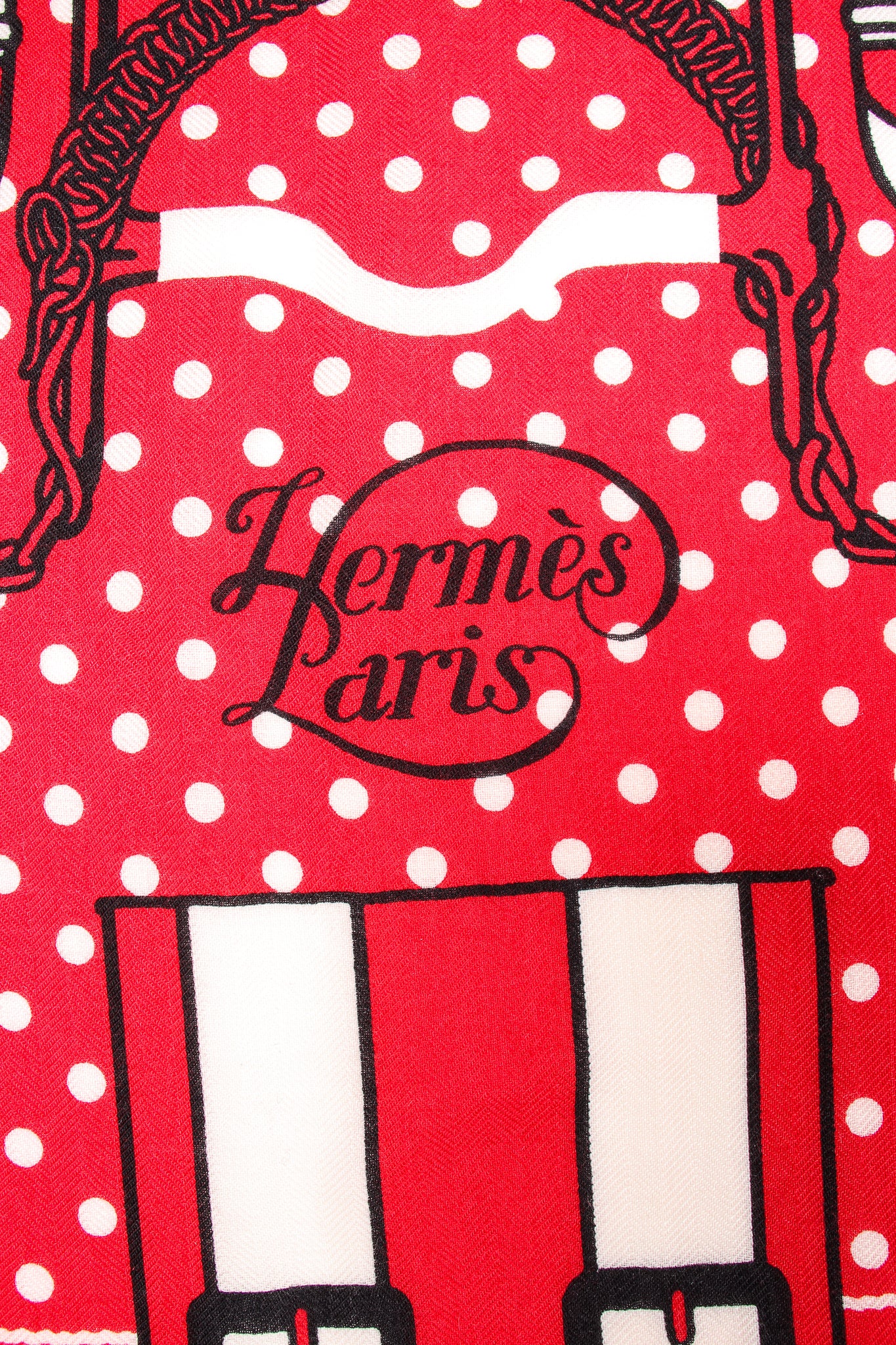 Vintage Hermes Oversized Red Grand Manège Scarf hermes signature at Recess Los Angeles