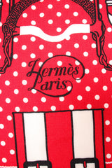 Vintage Hermes Oversized Red Grand Manège Scarf hermes signature at Recess Los Angeles