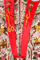 Vintage Mandarin Hibiscus Sequined Jacket tassels at Recess Los Angeles