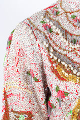 Vintage Mandarin Hibiscus Sequined Jacket shoulder at Recess Los Angeles