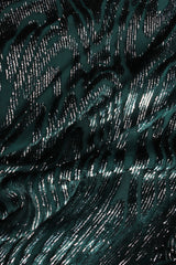 Vintage Holly's Harp Silk Metallic Moiré Velvet Burnout Dress swirl moire metallic print @ Recess LA