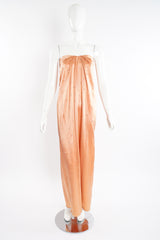 Vintage Holly's Harp Peach Satin Dress Set on Mannequin front at Recess Los Angeles