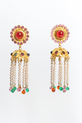 Vintage Deanna Hamro Umbrella Pearl Chandelier Earrings front hang @ Recess LA