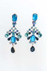 Vintage Schreiner Crystal Chandelier Earrings front hang @ Recess LA