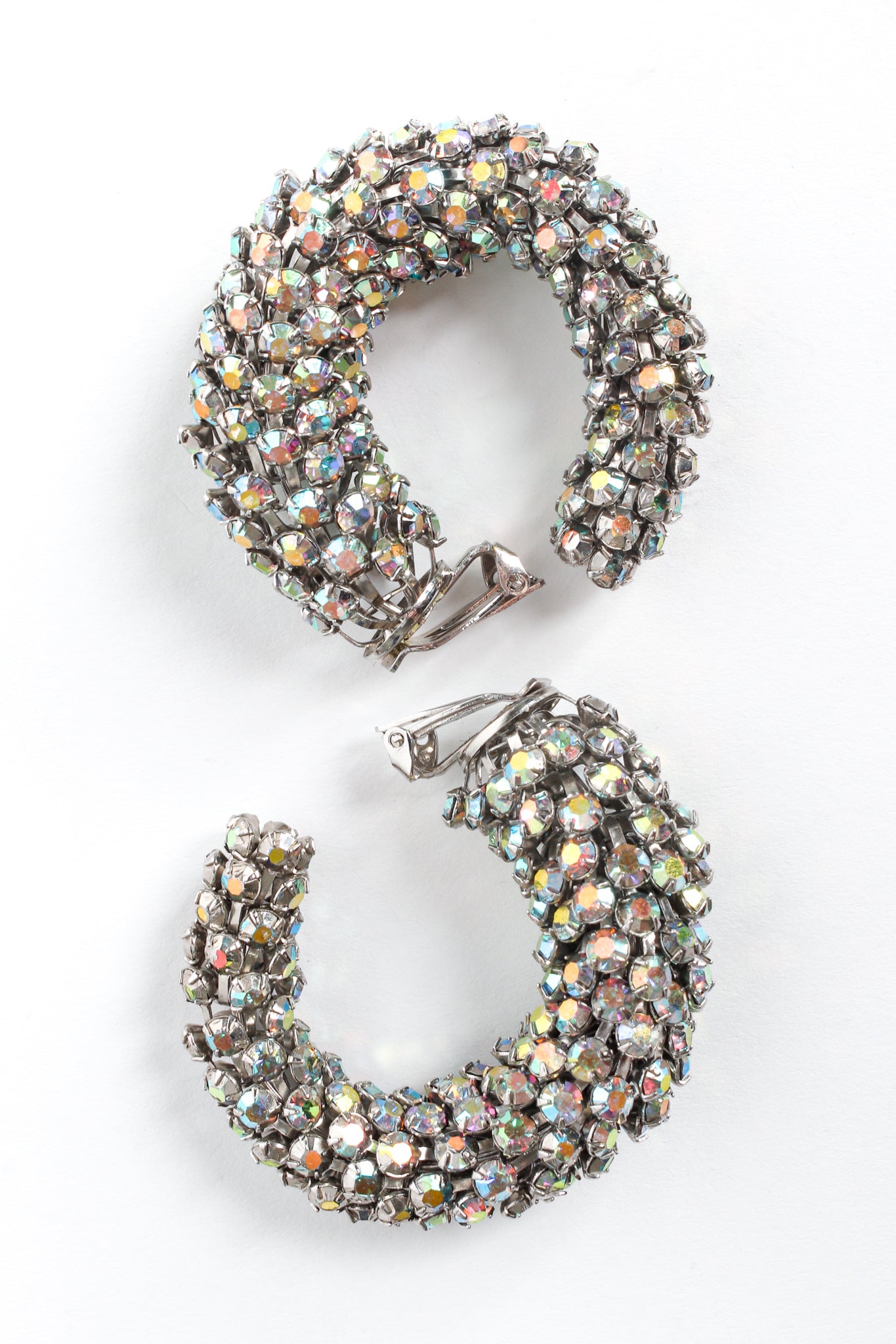 Vintage Rhinestone Scale Hoop Earrings @ Recess Los Angeles