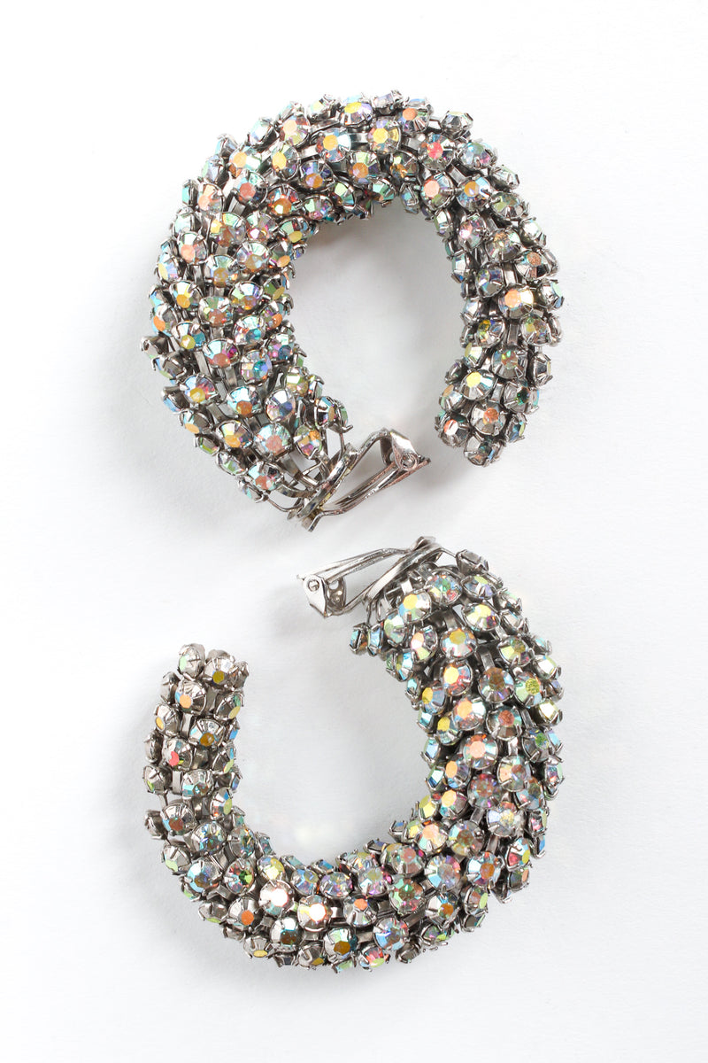 Vintage Rhinestone Scale Hoop Earrings @ Recess Los Angeles