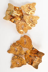 Vintage Isabel Canovas Triple Cat Fish Earrings back side @ Recess Los Angeles