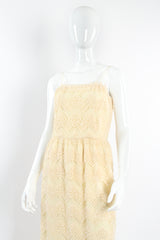 Vintage Michael Novarese Guipure Lace Dress & Jacket Set on Mannequin crop at Recess Los Angeles