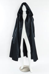 Vintage Issey Miyake Hooded Satin Overcoat mannequin front unbuttoned @ Recess LA