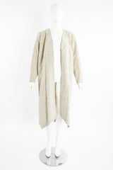 Vintage Issey Miyake Cotton Striped Duster Jacket on Mannequin front at Recess Los Angeles